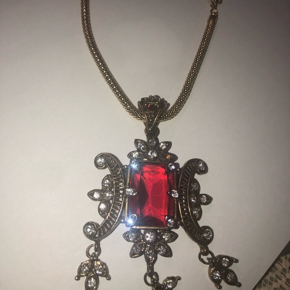 copper vintage set with earrings and necklace - Picture 2 of 3